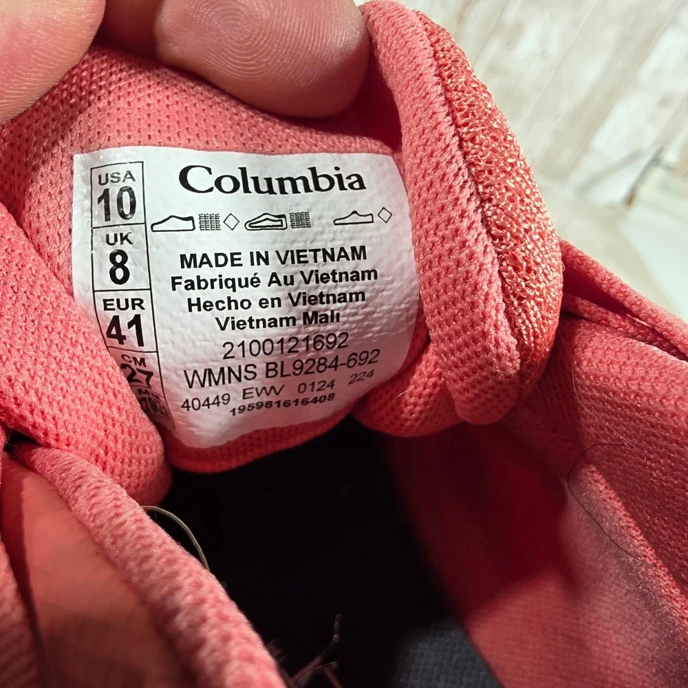 Columbia‎ Facet 75 OutDry Womens 10 Waterproof Hiking Shoes Coral BL9284-692